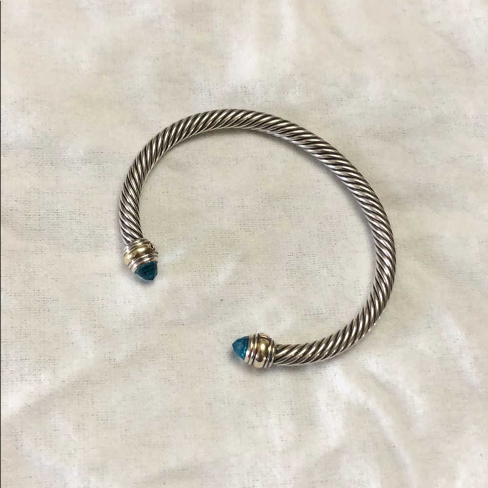 David Yurman 5mm cable bracelet topaz